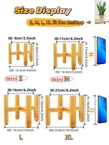 北欧风桌面木质X型交叉植物架 1个 - 坚固耐用，适用于中小花盆