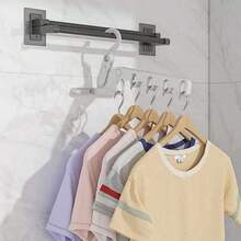 五孔可折叠衣架 - 节省空间、便携耐用，适合旅行、宿舍和家庭使用，晾衣架