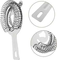 Gadpiparty 4 Piezas Colador de Barra de Acero Inoxidable con Fina para Filtrar Cócteles Equipo de Bar Profesional Ergonómico para Uso Fiestas y Hogar - 1 - Ver 9