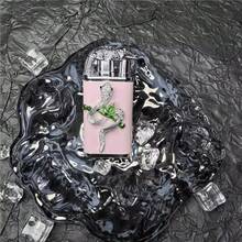 Unique Innovative Cute Lighter, Pink Snake/Butterfly Lighter, Windproof Dual Flame, Handmade Diamond, Portable Lighter For Candles, Camping, Christmas's Gift (Butane Not Included)(White 1) - 1件(不含丁烷氣) - 查看 9