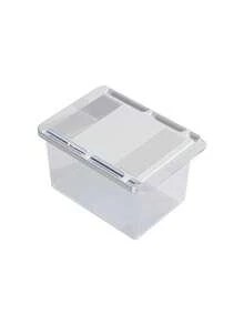 1个抽屉收纳盒，透明浴室棉签和棉垫收纳盒，拉出式浴室柜收纳盒