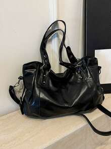 Vintage Minimalist Large Capacity Fashion Student Office Commute Tote Bag, New Fashionable Big Bags For Women, New Arrival Tote Bags For Woman