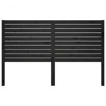 vidaXL czarny zagłówek 126 x 4 x 100 cm z litej sosny - Wielokolorowe - Zobacz 3