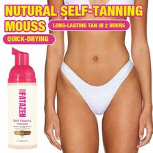 FATAZEN Self Tanning Mousse - Natural Looking Sunless Tan For Face & Body, Fast Acting Formula With Color Guide, Streak-Free Application For Dark Bronze Glow, Vegan & No Orange Tone, For Fair To Medium Skin, No Transfer & Long Lasting