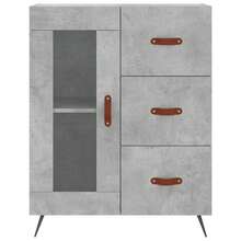 Credenza vidaXL in grigio cemento 69,5 x 34 x 90 cm Materiale a base di legno - Multicolore - Visualizzare 5