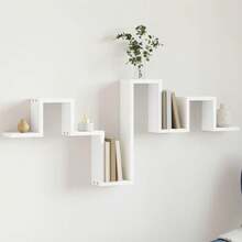 Mensola da parete vidaXL bianca 104,5x10x43 cm in materiale a base di legno - Multicolore - Visualizzare 1