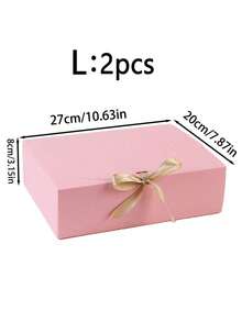 Set de 10 piezas/5 piezas/2 piezas - Caja de regalo rosa con tapa, caja de propuesta para damas de honor con cinta, caja de regalo de boda, caja de regalo de cumpleaños, caja de regalo para fiestas y otros eventos, caja de regalo del Día de San Valentín, embalaje, cumpleaños, manualidades DIY, caja de almacenamiento de cosméticos, caja de regalo de graduación, caja de decoración de boda - Caja de regalo de Navidad - Caja de regalo - Rosa - Ver 16