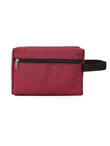 1pc Custom Name Men's Makeup Bag,Personalized Makeup Bag, Custom Fashion Tote Bag, Personalized With Names And Text, Large Capacity Cosmetic Bag, Personalized Gifts For Groomsmen And Bridesmaids, Makeup Organizer, Monogrammed Toiletry Bag, Featuring Multiple Compartments For Cosmetics And Toiletries, Suitable For Both Men And Women, Portable Travel Bag, Ideal For Basic Beauty & Shaving Essentials