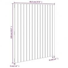 Cabecero de pared vidaXL blanco, 95,5 x 3 x 110 cm, madera maciza de pino. - Multicolor - Ver 8