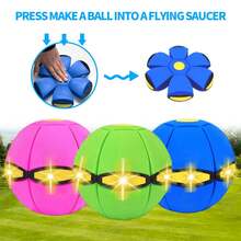 1 Set Pet Toy UFO, UFO Dog Toy, Suitable For Interactive Dogs, Cats, Soccer, Outdoor Games, Camping Games. This Dog Ball Is Suitable For Small, Medium And Large Dogs. It Is A Portable Creative Flying Disc Ball, Also A Walkable UFO Magic Ball. Suitable As Outdoor Sports Gift, Halloween Gift, Christmas Gift And Holiday Gift. - Multicolor - View 8