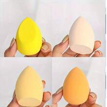 1/3/5Pcs Latex-Free Professional Makeup Sponge Set (Random Colors), Water Drop Blender – Wet/Dry Touch-Up, 1/3/5 Bags (Easy To Use Without Powder) - 彩色 - 查看 7