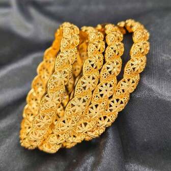 1 pieza Brazalete abierto de estilo de Oriente Medio, joyería de moda para mujeres, accesorio nupcial de lujo