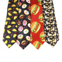 1 Unique Printed Tie Cat Dinosaur Duck Burger Turtle Duck Dog Flower Fun Tie, School Daily, Party, Work Tie