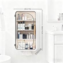 Organizator pliabil de perete, dulap de depozitare alb, rafturi din plastic ușore (0,68 kg) pentru baie, bucătărie și birou, raft suspendat pliabil de 14,2 inch - Multicolor - Vizualizare 3