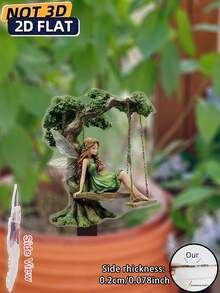 Viral Fairy Swing Garden Stake! Acrylic Outdoor Decor – Enchanted Wedding & Lawn Ornament | No Battery Needed, Year-Round Whimsical Vibes