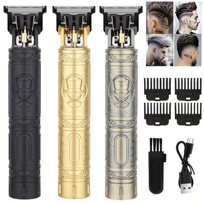 HIENA Multi Color T9 Electric Hair Clipper, Bald Head Shaving Knife, Shaving Knife, Hair Styling Electric Pusher, Carving And Trimming Electric Clipper