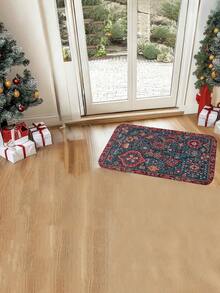 1pc European Style Flannel Floor Mat, Lightweight Washable European Art Printed Rug, Suitable For Kitchen Decor, Machine Made, Rectangular, Kitchen Floor Mat, Doormat, Living Room Rug - Multicolor - View 15