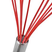 Stainless Steel Egg Beater Set - Manual Kitchen Mixer, Suitable for Beating, Whipping, Mixing - Enhanced Durability Bubble Egg Beater Set, Food Grade, Easy to Clean, Ergonomic Design - No Batteries Required - Rojo - Ver 5