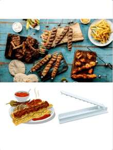 1pc Kebab Maker, Plastic Kebab Skewer Mold, Manual Kebab Skewer Mold, Make Your Kofta Kebabs Like Traditional Chef-Handmade
