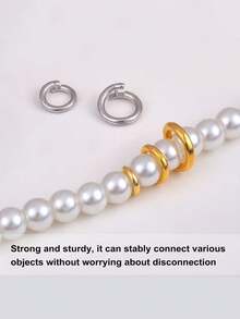 珠宝制作用18K金开口圈，适用于钥匙扣和项链，珠宝DIY制作材料 - 狼牙半合開口圈 - 查看 6