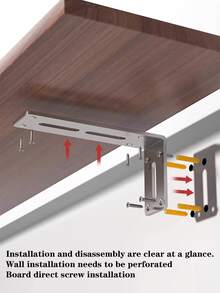 2pcs/4pcs Silver Brushed Galvanized Steel Bracket, 90 Degree Stainless Steel Corner Brace, L-Shaped Triangle Iron Thickened Shelf Bracket, Adjustable Heavy Duty Rust-Proof Connector - Silver - View 5