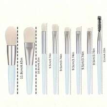 8pcs Mini Multipurpose Makeup Brush Set, Professional Makeup Tools Kit For Blush, Highlighter, Eyeshadow, Powder, Concealer & Eyebrow Pencil, Ideal Gift For Beginners Portable And Practical - Bộ màu ngẫu nhiên - Xem 6