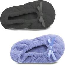 Isotoner Women'S 2 Pack Mictroterry Ballerina Slipper With A Satin Bow - ColorB - 查看 3