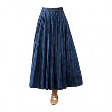Faldas largas acampanadas para mujer, cintura elstica, primavera y verano, Como en las fotos2, Talla nica - inicial - Ver 2