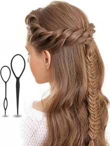 2/4/6pcs/Set Girls Hair Styling Tools, Hair Accessories Set, Kids Hair Clips, Bun Maker, Hair Comb, Hair Styling Tools, Non-Damaging Braiding Clips, Holiday Gift