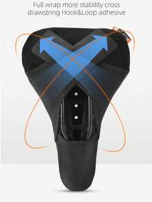 WEST BIKING Bicycle Seat Cover Silicone High Elasticity Breathable Soft Bike Saddle Cover Road Mountain Bike Seat Cushion Cover Cycling Accessories - Black - View 9