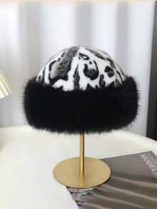 1pc Women Winter Furry Hat, European & Korean Style Warm Headwear, Solid Color Cute & Versatile, Thicker Design Winter Outfits