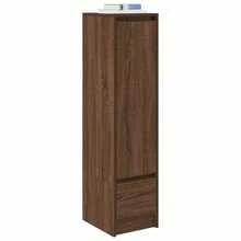 étagère haute vidaXL en chêne brun 29,5 x 34 x 119,5 cm, matériau à base de bois - Multicolore - Voir 4