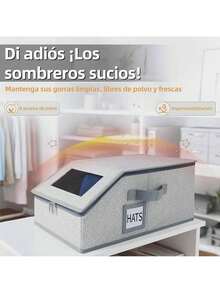 Estilo1 Pcs Porta Gorras, Organizador De Gorras De BéIsbol, Caja De CartóN Para Guardar Sombreros, Capacidad Para 24 Gorras, Expositor De Sombreros Apilable, Organizador Multicapa (Amarillo 1 Pieza)VersióN Mejorada - Conjunto gris de dos piezas - Ver 6