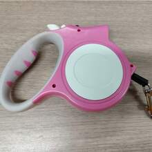 1pc Outdoor Automatic Retractable Dog Leash With Led Light And 5m Nylon Cord, Suitable For Dogs Up To 35kg - Black and White - View 11