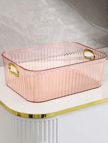 Light Luxury Acrylic ,Desktop Cosmetic Storage Box - Clothes And Miscellaneous Items Coffee Table Snack Storage Basket,Clear Makeup Organizer Bathroom Vanity Skin Care Organizer, Can Be Placed In Bedroom, Bathroom, Closet, Kitchen, Dresser Or Countertop To Organize Small Clutter. Ideal Gift For Christmas, Valentine's Day, Birthdays And Many Other Holidays.(Items Will Be Scratched Due To The Shipping Process, But It Does Not Affect The Use) - 彩色 - 查看 8