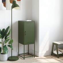 Credenza vidaXL verde oliva 36x39x107 cm in acciaio - Multicolore - Visualizzare 3