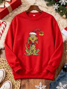 Women Plus Size Sports Sweatshirts - 紅色 - 查看 3