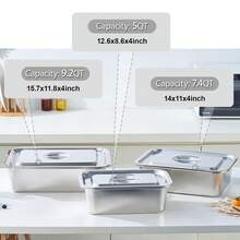 大容量带盖面包烤盘，长方形 - 銀色 - 查看 8