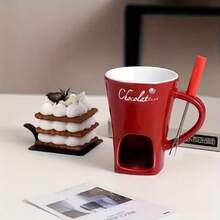 Olla de cerámica para derretir chocolate, dispositivo de calentamiento de queso, set de olla caliente de chocolate, taza de olla caliente de helado, taza de café, olla de cerámica desmontable para derretir chocolate, dispositivo de calentamiento de olla caliente de queso, tetera de olla caliente - Multicolor - Ver 17