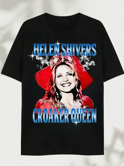 Helen Shivers Regina Croaker Vintage, Helen Shivers Top, Helen Shivers Regina Croaker IKWYDLS, Camicia Di Sarah Michelle Gellar, Film Horror