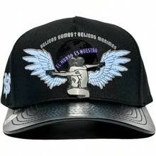 Gorra EL AZUL Gorra Artesanal Negra Visera Curva - Gorras con diseo exclusivo Gorras Gorras con visera curva Gorras modernas Gorras para hombre - inicial - Ver 2