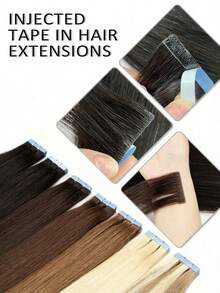 10pcs Seamless Invisible Clip-In Hair Extensions - Natural Straight Human Hair, Light Blonde Woven Extensions, Suitable For Caucasian Women And Men (12 Inch, 14 Inch, 16 Inch, 18 Inch, 20 Inch, 22 Inch), Seamless Blend, No Damage - Multicolor - View 4