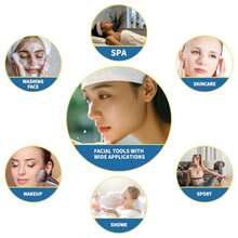YQQ 50 diademas desechables para spa elásticas antideslizantes para la cabeza facial de spa bandas para el cabello a granel para el cuidado de la piel lavado de la cara maquillaje facial9394 - Blanco - Ver 6
