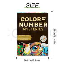 GDTME 1 pieza Libro de colorear minimalista y audaz basado en números, que contiene patrones vibrantes de animales, plantas y paisajes, regalo ideal de Navidad, regalo para papá, regalo divertido, regalo para el abuelo - Multicolor - Ver 9
