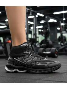 Men's Weightlifting Boot With Shock Absorber, Special Sizes 44, 45, 46, 47, 48 - Premium - 黑色 - 查看 5