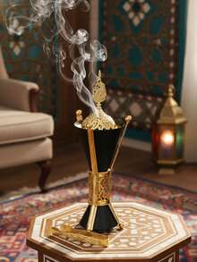 全新铁艺火炬双色设计香炉，阿拉伯风格鹿角香炉，拉玛装饰香炉，家居装饰，房间装饰，派对和节日装饰，家居香氛，家居装饰。适用于家居装饰、卧室、客厅（作为中心装饰品）。 - 彩色 - 查看 14