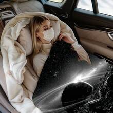 1pc Space Planet Rings Flannel Throw Blanket - 280GSM Heavyweight &'S Rings Design, Soft Cozy Polyester All-Season Blanket Couch, Bed, Travel, Camping - Washable Retro Home Decor Astronomy Lovers - 彩色 - 查看 4