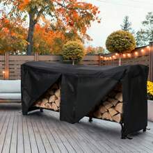 【専用カバー付き】【幅240cm】薪ラック 屋外 薪ラック キャスター付き 薪棚 薪ストッカー 薪置き棚 薪ストーブグッズ 薪 ラック 大型 軽量 チール製 収納 整理 保管 乾燥 薪保管 薪収納 アウトドア 暖炉 焚火 組み立て式 室外 冬 家庭用【ブラック】  - ブラック - チェックする 9