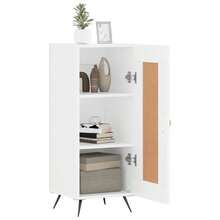 Buffet vidaXL blanc 34,5 x 34 x 90 cm, matériau à base de bois - Multicolore - Voir 4