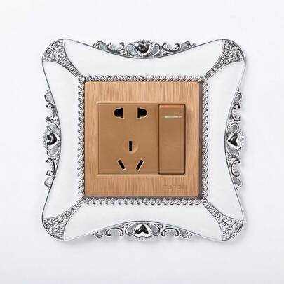 1 pieza Protector de interruptor de flor de ciruelo europeo creativo y lujoso, adecuado para la decoración del hogar, la decoración de la oficina y también se puede regalar como regalo de Navidad a los amigos